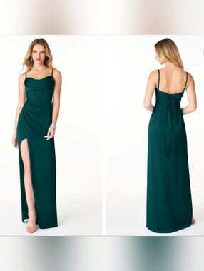 Azazie Mao Bridesmaid Dress in Pine